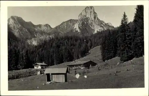 Ak Ruhpolding in Oberbayern, Brander Alm am Hochkienberg