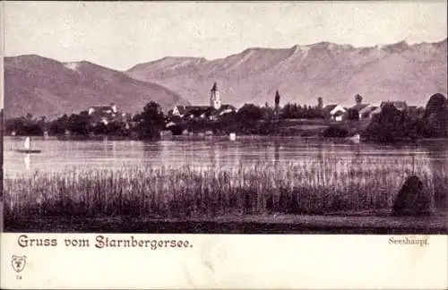 Ak Seeshaupt am Starnberger See Oberbayern, Panorama