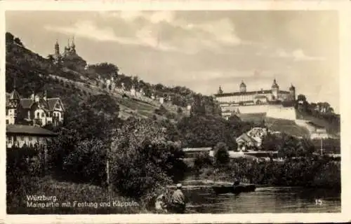 Ak Würzburg am Main Unterfranken, Mainpartie, Festung, Käppele