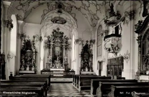 Ak Höglwörth Anger im Rupertiwinkel Oberbayern, Klosterkirche, Inneres