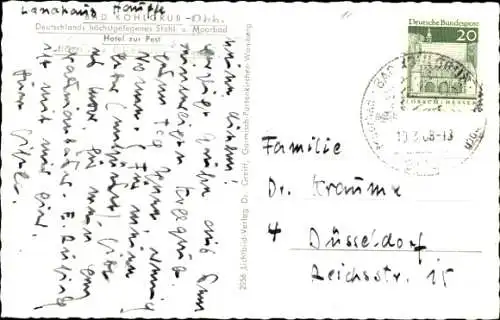 Ak Bad Kohlgrub in Oberbayern, Hotel zur Post, Winter