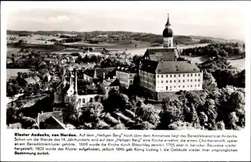 Ak Andechs am Ammersee, Kloster Andechs, Gesamtansicht