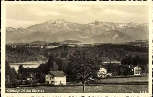 Ak Krottenmühl Söchtenau am Simssee Oberbayern, Panorama