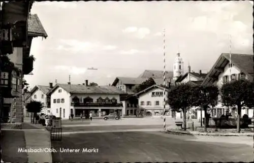 Ak Miesbach in Oberbayern, Unterer Markt