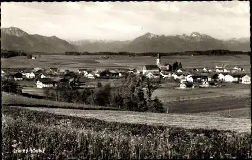 Ak Erlstätt Grabenstätt in Oberbayern, Panorama, Kaisergebirge, Hochplatte, Kampenwand