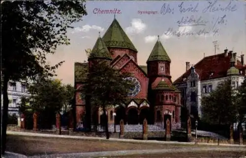 Judaika Ak Chemnitz in Sachsen, Synagoge