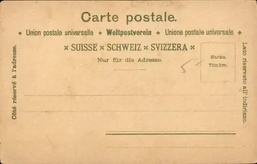 Litho Zürich Stadt Schweiz, Warenhaus, Rathausquai