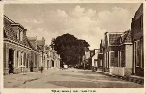 Ak Heerenveen-Friesland Niederlande, Rijksstraatweg