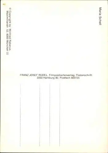 Ak Schauspielerin Maria Schell, Portrait, Autogramm, Halsschmuck, Perlen