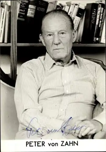 Ak Hörfunk- und Fernsehjournalist Peter von Zahn, Portrait, Autogramm