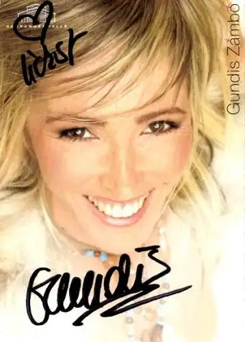 Ak Schauspielerin Gundis Zámbó, Portrait, Autogramm
