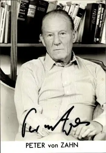 Ak Hörfunk- und Fernsehjournalist Peter von Zahn, Portrait, Autogramm