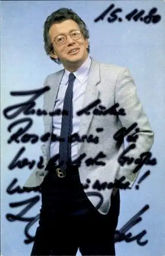 Ak Schauspieler und Sänger Dieter Thomas Heck, Portrait, Autogramm