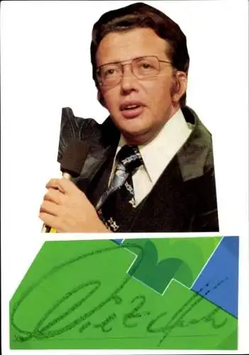 Ak Schauspieler und Sänger Dieter Thomas Heck, Portrait, Autogramm