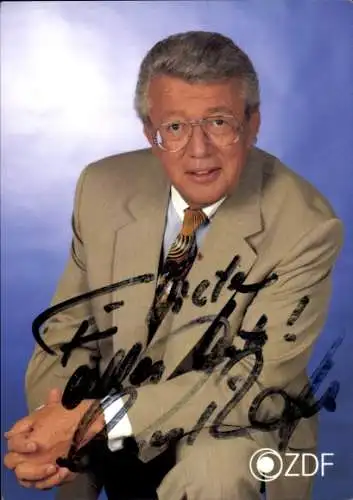 Ak Schauspieler und Sänger Dieter Thomas Heck, Portrait, Autogramm