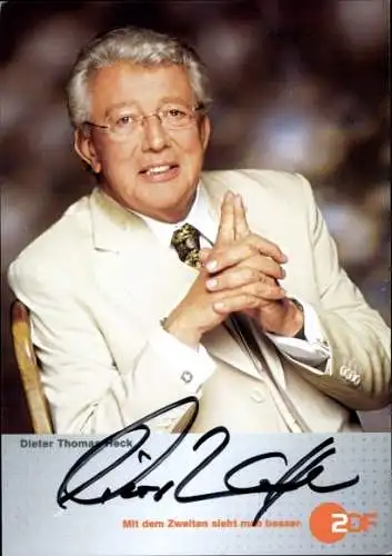 Ak Schauspieler und Sänger Dieter Thomas Heck, Portrait, Autogramm