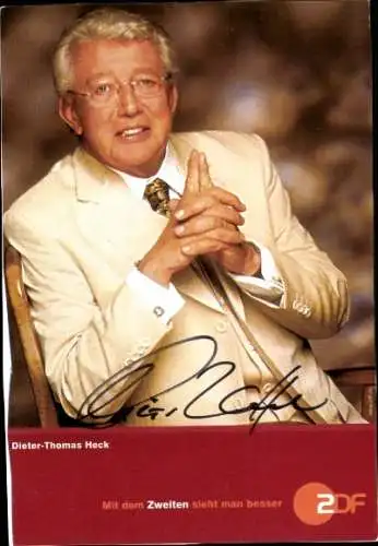Ak Schauspieler und Sänger Dieter Thomas Heck, Portrait, Autogramm