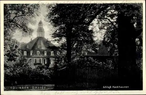 Ak Ohligs Solingen Bergisches Land, Schloss Hackhausen