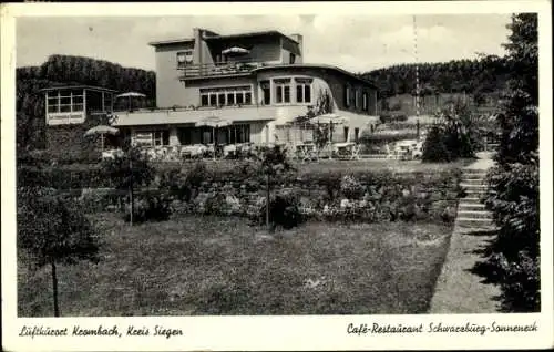 Ak Krombach Kreuztal in Westfalen, Café-Restaurant Schwarzburg-Sonneneck