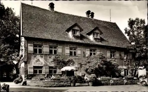 Ak Großholzleute Isny im Allgäu Baden Württemberg, Gasthof Pension Adler