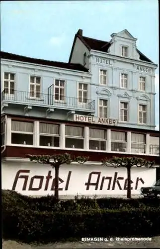 Ak Remagen am Rhein, Rheinpromenade, Hotel Anker