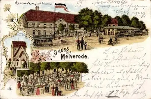 Litho Melverode Braunschweig in Niedersachsen, Gasthaus Kammerkrug