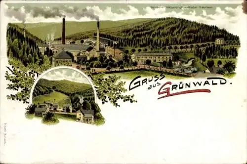 Litho Grünwald bei München, Gesamtansicht