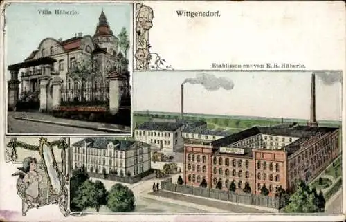 Ak Wittgensdorf Chemnitz in Sachsen, Villa Häberle, Etablissement