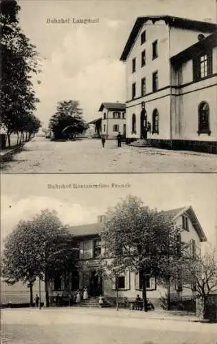 Ak Alsenbrück Langmeil Winnweiler in der Pfalz, Bahnhof, Bahnhof-Restauration Franck