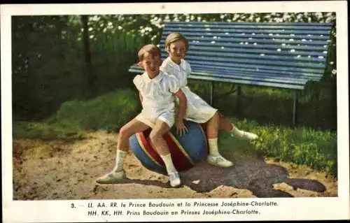 Ak Adel Belgien, Prinzessin Joséphine Charlotte, Prinz Baudouin, Ball