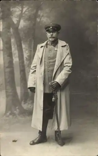 Foto Ak Deutscher Soldat in Uniform, 1. Unter-Elsäss. Feld-Artillerie-Regiment