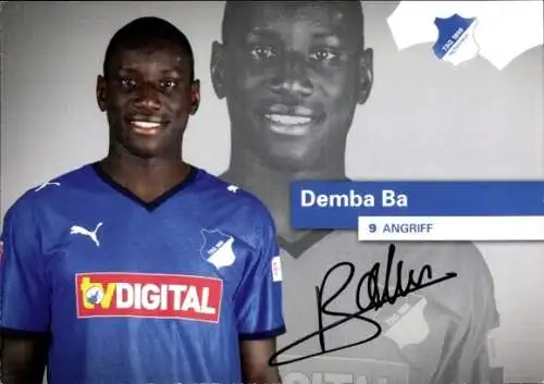 Autogrammkarte Fußballspieler Demba Ba, TSG 1899 Hoffenheim, Autogramm