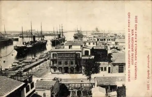 Ak Port Said Ägypten, Hafengeneral