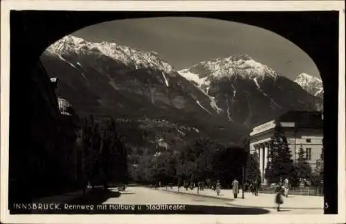 Ak Innsbruck in Tirol, Hofburg, Stadttheater, Rennweg