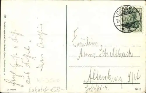 Ak Kassel in Hessen, Hauptbahnhof, Totalansicht, Vorderseite, ehem. Oberstadt Bahnhof