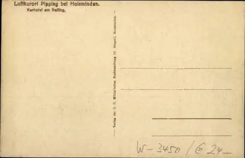 Ak Pipping Holzminden an der Weser, Kurhotel am Solling, Fachwerkhaus