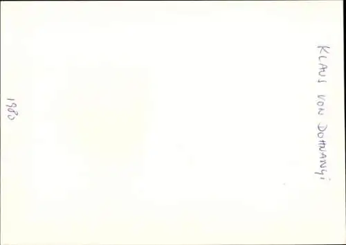 Foto Politiker Klaus von Dohnanyi, Autogramm