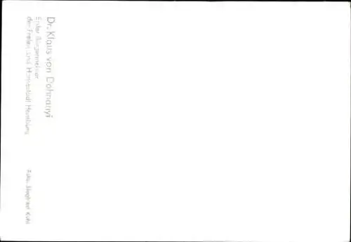 Foto Politiker Klaus von Dohnanyi, Autogramm