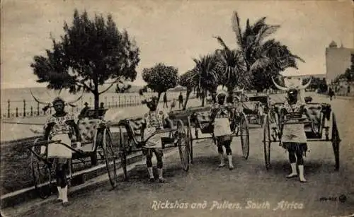 Ak Südafrika, Rikschas und Puller