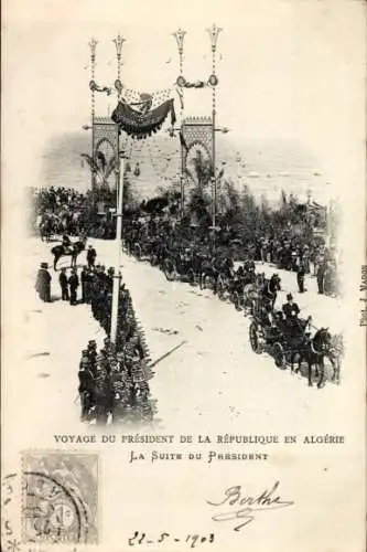 Ak Algier Algier Algerien, Reise des Präsidenten der Republik, Suite des Präsidenten