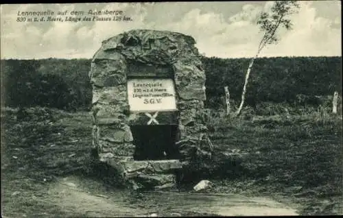 Ak Winterberg im Sauerland, Lennequelle auf dem Astenberg