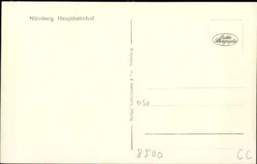 Ak Nürnberg in Mittelfranken, Hauptbahnhof