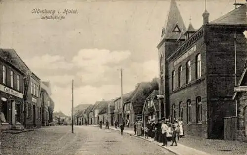 Ak Oldenburg in Holstein, Schuhstraße, Geschäft Emil Masch