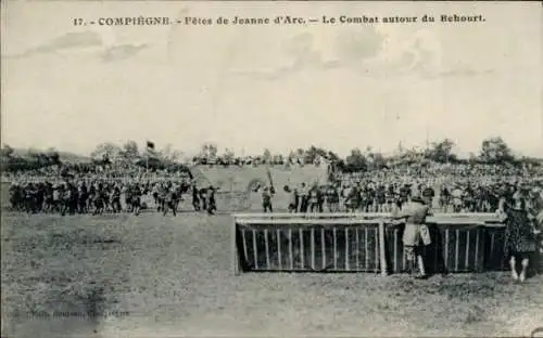 Ak Compiègne Oise, Fetes de Jeanne d'Arc, Le Combat autour du Behourt