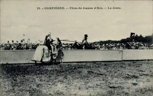 Ak Compiègne Oise, Fetes de Jeanne d'Arc, La Joute