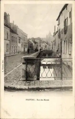 Ak Provins Seine et Marne, Rue des Marais