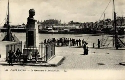 Ak Cherbourg Manche, Monument de Bricqueville