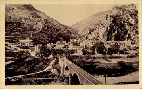 Ak La Málene Tarn, Gorges du Tarn, Vue Generale