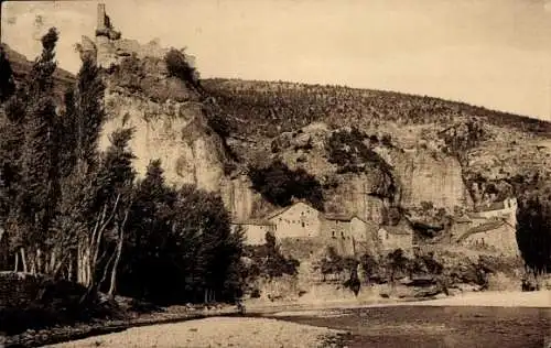 Ak Castelbouc Sainte Enimie Lozère, Gorges du Tarn