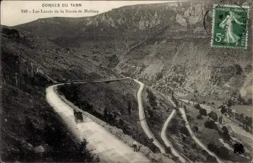 Ak Lozère, Gorges du Tarn, Les Lacets de la Route de Molines